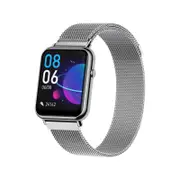 TODO Bluetooth V5.0 Smart Watch Monitor Heart Rate Blood Pressure - Silver Metal