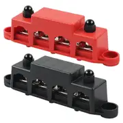 2pcs 4 Post Power Distribution Block Terminal Screw Bus Bar 250A 12V-48V DC M8
