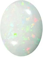 [INDIA MADE] Natural Lab-Certified 5.25 To 5.50 Ratti Natural Oval Shape Astrological Australian Opal Loose Gemstone-B0CRB9LNMK, Silver, Created Sapphire