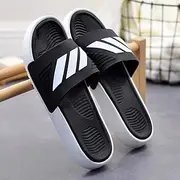 [XBCDX] Open Toe Slide Slippers Mens Slip On Beach Slider Shoe in Navy Men's Sandals and Slippers Soft Sandals (Size : 43)