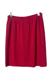 Vintage San Remo Skirt Red Pull On NWT Waist 30-34 Inches Christmas Skirt Large