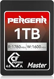 Pergear 1TB CFexpress 4.0 Type A Memory Card, Up to 1780MB/s Read Speed and 1600MB/s Write Speed for 4K 120P, 8K 30P (Master Series), Compatible with Sony Alpha and FX Cameras
