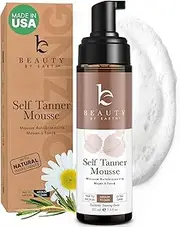 Self Tanner Mousse - USA Made with Natural & Organic Ingredients, Self Tanning Mousse for Dark Fake Tan, Sunless Tanner, Clear & Non Toxic Tanning Foam for Streak Free Finish, No Nasty Smell