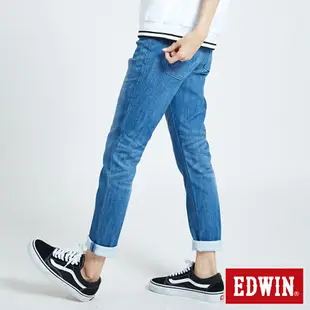 EDWIN MISS 涼感 清爽刷色 AB牛仔褲-女款 石洗藍 TAPERED #丹寧服飾特惠