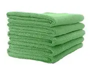 CLEANLINK PREMIUM MICROFIBRE ALL PURPOSE CLOTH 400 x 400mm Green Pack of 5