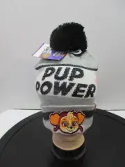 Paw Patrol Beanie Hat Girls Gray Skye Pom Pom Pup Power One Size Acrylic New