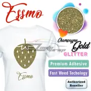 Champagne Gold Glitter Heat Transfer Vinyl 20'" HTV T-Shirt Iron Heat Press DG32