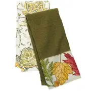 Croft & Barrow Leaf 2 Pack Kitchen Towels - NWT
