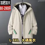 🙉大碼男🙉L8XL 大尺碼風衣 加大尺碼風衣外套 大尺碼夾克外套 大尺碼外套 大尺碼風衣外套男中長款胖子寬鬆上衣20