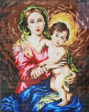 Needlepoint Tapestry Painted Canvas Gobelin 11352 - Madonna and Child. 20"x24"