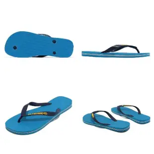 【havaianas 哈瓦仕】拖鞋 H Brazil Logo FC Flip Flop 男鞋 藍 巴西國旗 哈瓦仕 夾腳拖(41108506946U)