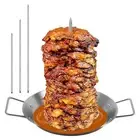 Vertical Meat Skewer Stainless Steel BBQ Vertical Skewer Grill 10Inch Base Plate