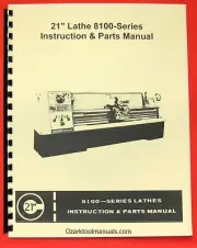 CLAUSING-Colchester 21" 8100 Series Metal Lathe Operating & Parts Manual 0162