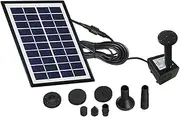 KONTONTY Solar Floating Fountain Garden Pond Water Feature Solar-powered Pump Decor