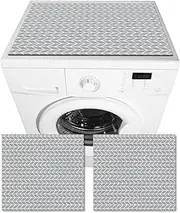 2Pcs Dryer Top Protector Mat,Washer Dryer Countertop,Washer Dryer Top Covers,Washer Dryer Top Mat,Diatomite Washer Top Protector,Anti Slip Washing Machine Cover for Laundry (Stripe)