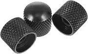 HAMPPLIES 3pcs Electric Guitar Knob Accessories Map Volume Tone Control Knobs Bass Guitar Knobs Pots Input Useful Control Knobs Instrument Knobs Guitar Sound Knob Volume Knob Metal Black