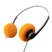 Orange Retro Over-Ear Headphone Vintage Underwire Headphone for Walkman