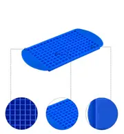 Blue 160 Grids Frozen Cubes Silicone Mould Mini Bar Ice Cube Tray Ice Maker Mold Tool