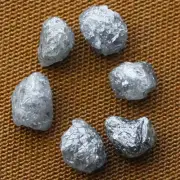 1.00 CT 3PCS Raw Rough Diamond Loose Gray White Mix Diamond 4.00 - 5.00 mm