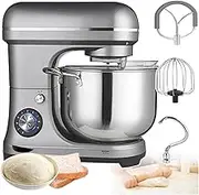 2000w Commercial Food Mixer,10l Large Capacity Stand Mixer,8 Gear,With Dough Hook+mixing Hook+egg Beater,For Schools,Bakeries,Restaurants,Pizzerias