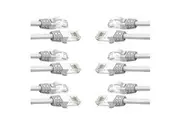 6PK Cruxtec 3m CAT6 RJ45 Network Lead Cable LAN Ethernet Internet Router Cord WH
