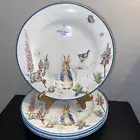 ZRIKE WORLD OF BEATRIX POTTER PETER RABBIT EASTER BUNNY 4 DINNER PLATES DISHES