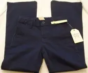 Girls Faded Glory Pants Bootcut Chino Blue Sapphire Size 5 New With Tags