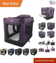 Convenient Transport 3-Door Dog Crate with Carrying Bag - Quality Assured
