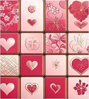 Hearts Plaids Red Gold Valentine's Day Dishwasher Door Magnet Reusable Retro Fridge Magnets Dishwasher Front Panel Holiday Decor 23x26in