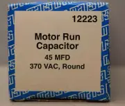 Mars 12223 Motor Run Capacitor 45 MFD 370 VAC Round ++ NEW ++
