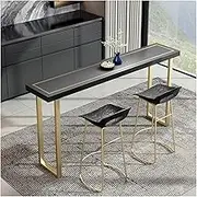 Bar Height Bar Table Solid Wood bar Table high Table Home Wall Long Table Living Room Bedroom Balcony Long Narrow Table Does not Contain stools Dining Table Coffee Table (Color : Bar stools)