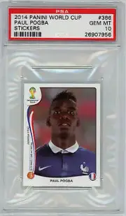 PSA 10 Paul Pogba // 2014 Panini World Cup // Stickers #386