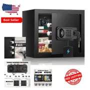 Wall or Floor Mounted Steel Safe Box with Combination Lock and Emergency Keys