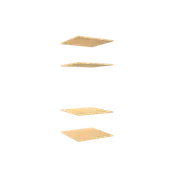 Lugna 4 Shelf Insert Kit Sand Fits 600 x 580mm Cabinet Shell