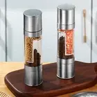 Pepper Crusher Spice Grinder with Bottle Mouth Double Compartment Design Kitchen