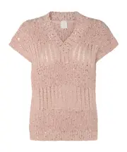 sequin-embellished top L pink