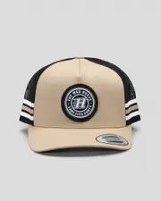 [The Mad Hueys] The Mad Hueys Men's H Series Twill Trucker Cap in Tan Brown One Size Tan Brown