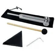 128Hz Medical Neurological Tuning Fork Chakra Hammer Sound Heal Therapy Silver