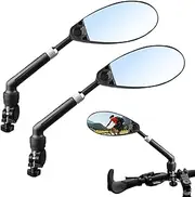 Cycling Mirrors for Handlebars - Handlebar Bikes Mirror | Extendable Wide Angle Glasses Accessories for Road Mountain Biking Riding