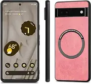 Compatible with Google Pixel 6a 5G Case Cover,Compatible with Google Pixel 6a 5G Case Car Mount Magnetic Shell Phone Case Pink
