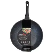 Stone Chef Forged Wok Non Stick Cookware Kitchen Black 28cm