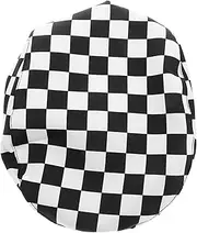 [Ipetboom] Chef Hat for Men and Women Checkered Print Beret Lightweight and Breathable Cooking Cap for Restaurants and Events Stylish and Comfortable Design