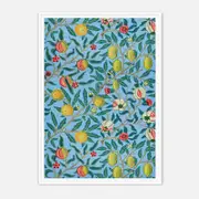 Galrie William Morris Vintage Fruit Garden Botanical Art Print for Home Decor, White Frame, 70 x 100cm (28 x 40inch)