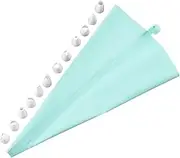 Icing Bags and Tips Set - Piping Bags Reusable Icing Piping Tips - Sturdy Baked Cake Decoration Set Food Grade Cake Decorating for Cakes, Cups, Cookies, Pastries