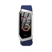 Jelly Comb Smart Watch For Android IOS Blood Pressure Heart Rate Monitor Sport Fitness Watch Bluetooth 4.0 Men Women Smartwatch - Blue and silver