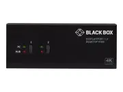 Black Box KVM Switch - Dual-Monitor, DisplayPort 1.2, 4K 60Hz, USB 3.0 Hub,
