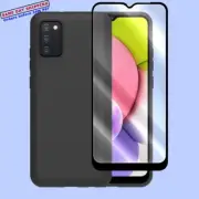 Dustproof TPU Case Tempered Glass Screen Protector for Samsung Galaxy A03s A037U