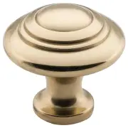 Medium Domed Cupboard Knob, Polished Brass