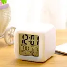 7 Colors Nightlight Alarm Clock Thermometer LED Clock Digital Clock Home Decor