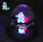 Pokemon Squirtle 3D Crystal Ball Automatic Gradient Colour Night Light